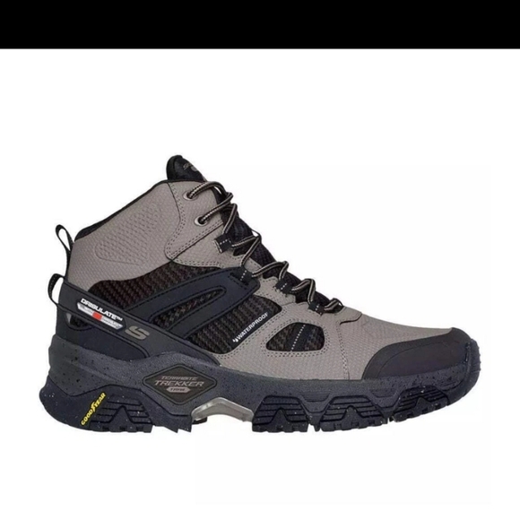 Skechers Men's Terrabite Trekker Outdoor Natural/Black Hi Top Shoes - Picture 9 of 9